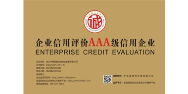 企業(yè)信用評價AAA級信用企業(yè)